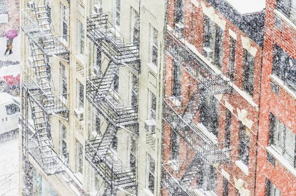 Photograph Mitchell Funk Fire Escapes In The Snow on One Eyeland